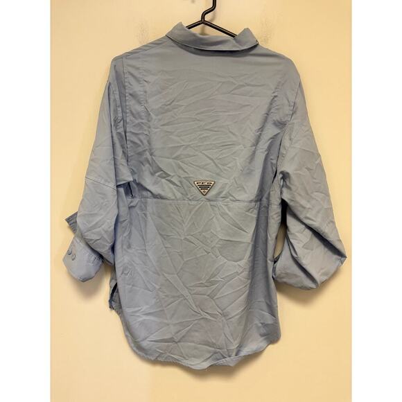 Columbia PFG Omni-Shade Long Sleeve Button Down Tops (Set of Two) Orange Blue - Picture 12 of 13